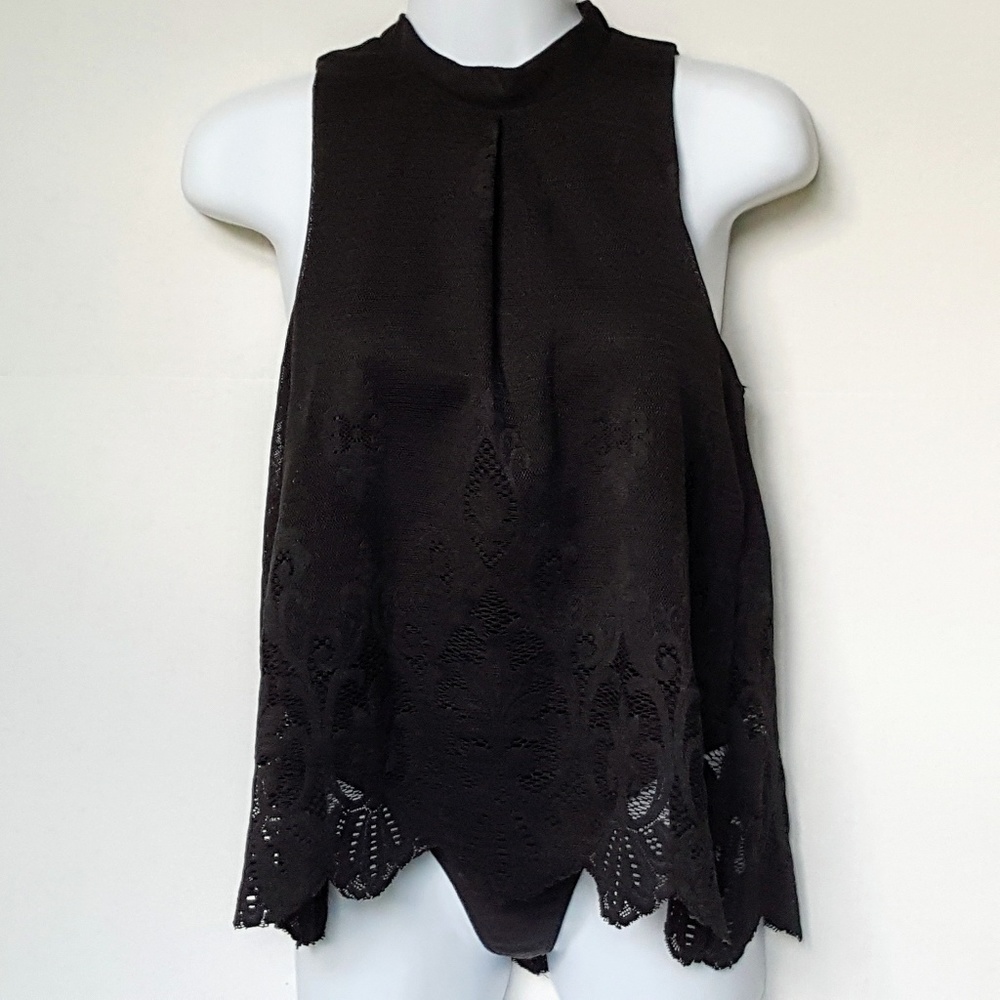 Mock Neck LaceTop